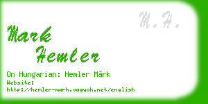 mark hemler business card